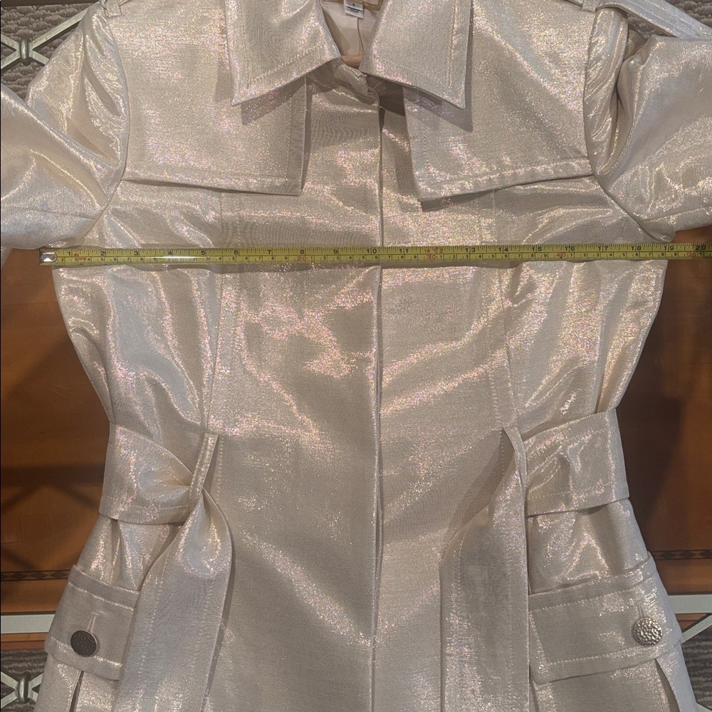 St. John Couture Gold Metallic Tailored Dressy Jacket/Coat - Picture 3 of 10